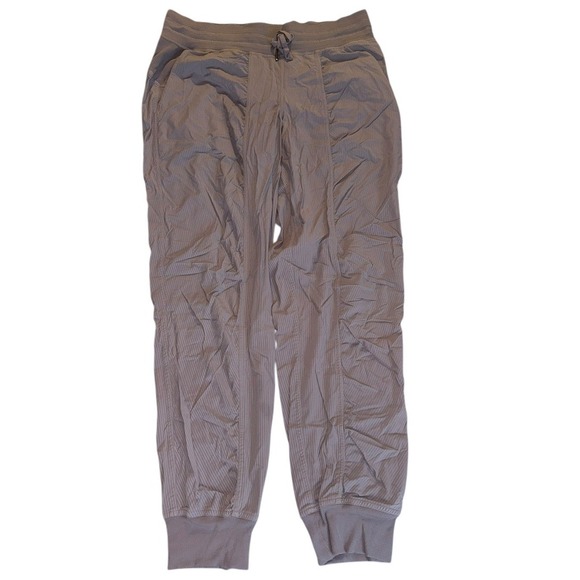 lululemon athletica Pants - Lululemon Align High Rise Jogger Pants Women Size 10 Grey Pinstripe